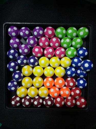 Miniatura 7 de PGYUD - Pelotas de fútbol de mesa de 1.42 pulgadas (1.417 in), paquete de 12 pelotas de repuesto de futbolín, multicolor para mesas estándar