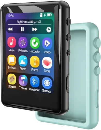 Miniatura 8 de Reproductor de MP3 con Bluetooth 5.3, pantalla táctil completa de 16 GB, dispositivo de música portátil para niños con altavoz, radio FM, libro