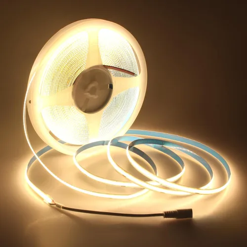 Miniatura 10 de Aclorol COB - Tira de luces LED para TV de 5 V, alimentada por USB, luz blanca cálida, 6.56 pies, 320 LED/M COB, tira de luz flexible para TV