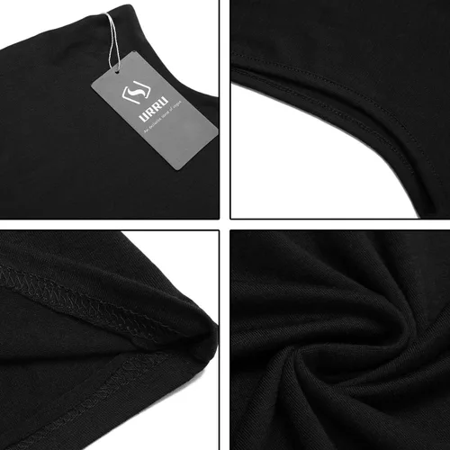 Miniatura 4 de URRU Camiseta sin mangas para mujer, ajustada, cuello alto, suave, básica, elástica, tallas S-XXL