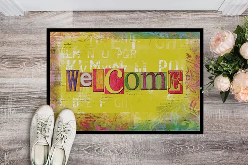 Miniatura 2 de Caroline's Treasures SB3097JMAT Artsy - Tapete de bienvenida de 24 x 36 pulgadas, para interiores y exteriores, para entrada, antideslizante