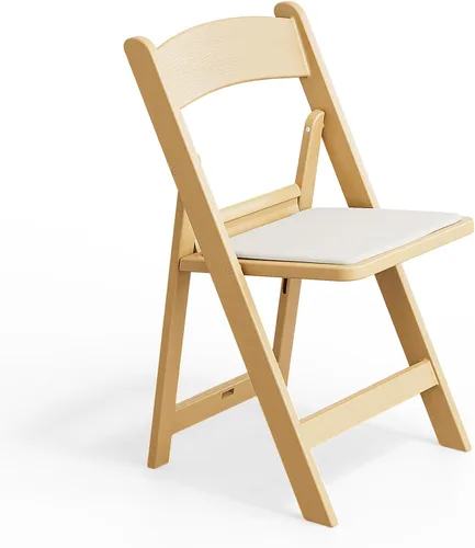 Miniatura 16 de VINGLI Sillas plegables de resina con cojín, silla plegable de plástico con cómodos asientos acolchados, perfectas para fiestas y eventos en Negro