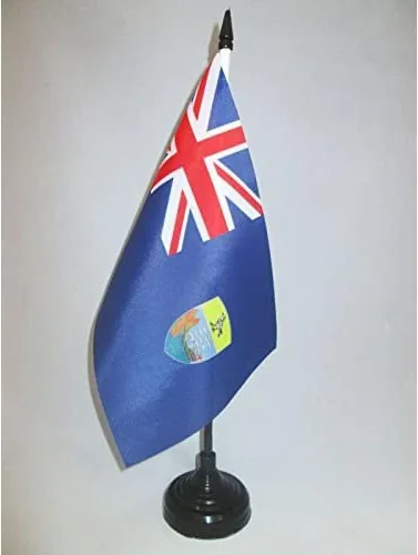 Miniatura 290 de AZ FLAG Sierra Leone Bandera de mesa 5'' x 8'' - Bandera de escritorio de Sierra Leona 21 x 14 cm - Bastón y base de plástico negro