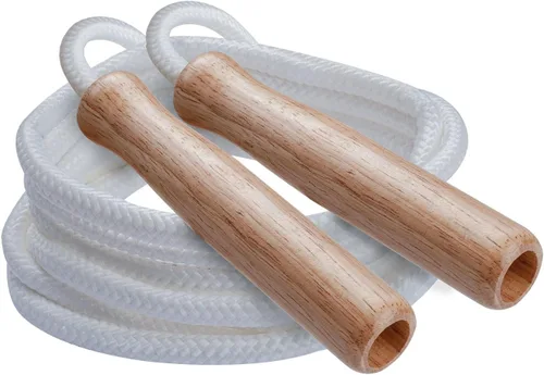 Miniatura 6 de Champion Sports Wood Handle Jump Ropes – Durable Nylon or Leather Bearings - Skipping Rope, Fitness, Cardio Training, Agility, and Exercise Workouts
