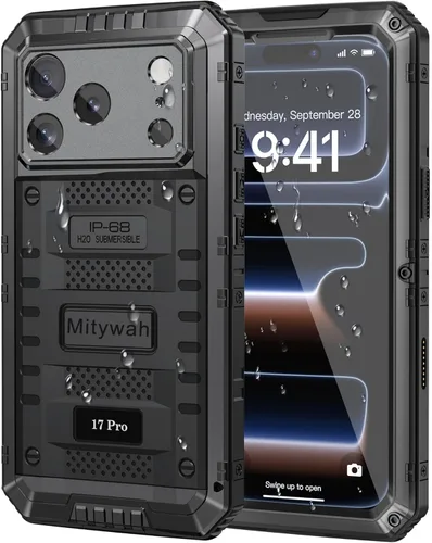 Miniatura 15 de Mitywah Funda impermeable para iPhone 7/iPhone 8 / iPhone SE 2020, funda de metal resistente de grado militar, protección de cuerpo completo