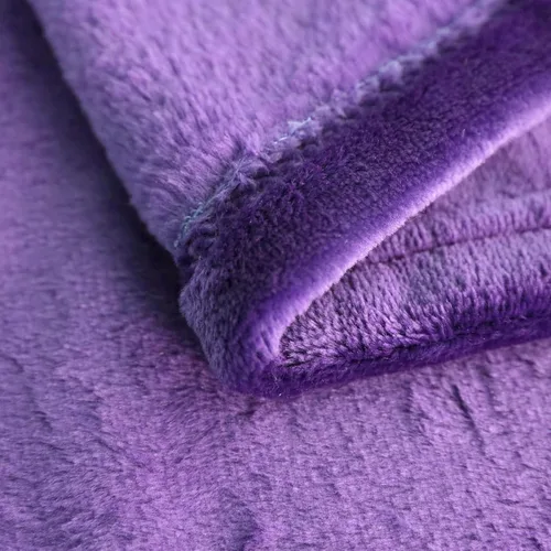 Miniatura 5 de SOCHOW Manta de franela de forro polar, tamaño individual, ligera, súper suave y acogedora para cama o sofá, color morado, 60 x 80 pulgadas