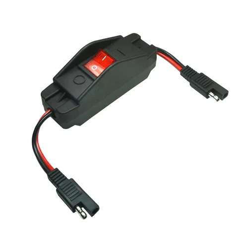 Miniatura 6 de Cable convertidor SAE de 30A 12VDC con interruptor de encendido/apagado Arnés de cables SAE a SAE de 10 AWG, 2 pines, conexión y desconexión