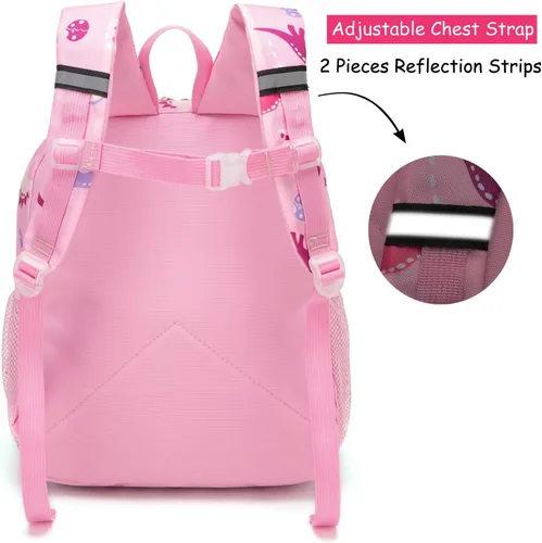 Miniatura 3 de Mochila para niños pequeños, mochila para preescolar o jardín de infantes, Rosado, Personalizado