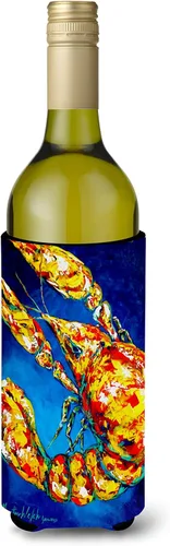 Miniatura 45 de Caroline's Treasures MW1185MUK Big Boy on Blue Crawfish Ultra Hugger para latas delgadas, funda para enfriar, lavable a máquina, funda para bebidas