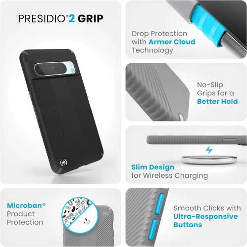 Miniatura 2 de Speck Funda para Google Pixel 8 Pro, agarre de protección contra caídas, resistente a los arañazos, funda suave al tacto para Google Pixel 8 Pro