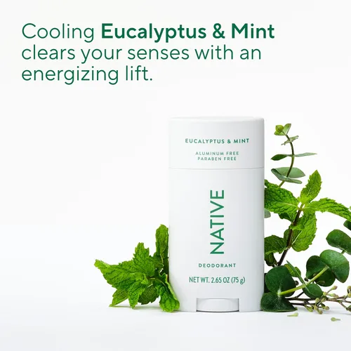 Miniatura 4 de Native Deodorant - Desodorante natural para hombres, desodorante sin aluminio con bicarbonato de sodio, aceite de coco y manteca de karité