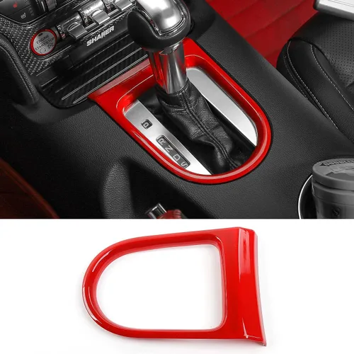 Miniatura 8 de RT-TCZ Cubierta del marco del panel de cambio de marchas, accesorios adhesivos compatibles con Ford Mustang 2015 2016 2017 2018 2019 2020 2021 2022