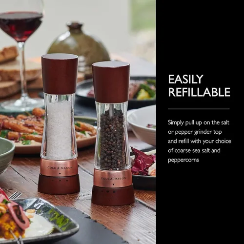 Miniatura 6 de Cole & Mason Derwent Molinillo de Pimienta - Molinillo de Pimienta Gourmet de Precisión - Herramientas Recargables para Condimentos y Especias - Oro