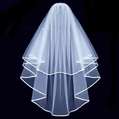 Miniatura 2 de Bridal Veil Wedding Veil Short Veil Womens Simple with Comb