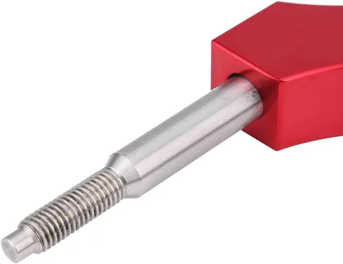Miniatura 5 de Fydun Extensor de palanca de cambios, extensión de palanca de altura ajustable de acero inoxidable para perilla de cambio manual (rojo)