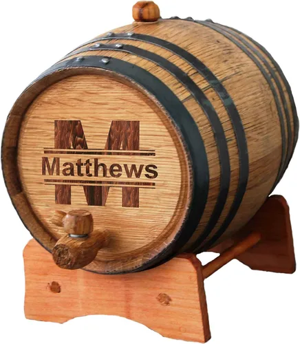 Miniatura 5 de My Personal Memories Barril de whisky personalizado, barril de vino personalizado, mini barril de envejecimiento de roble grabado, diseño clásico