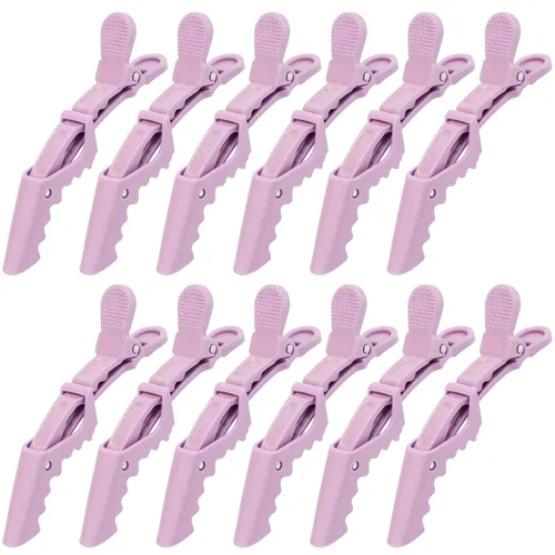 Miniatura 9 de 12 pinzas azules para el cabello, pinzas de peinado para seccionar, pinzas de pelo de cocodrilo para peluquería, accesorios para el cabello
