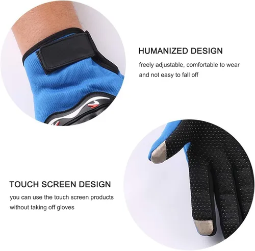 Miniatura 3 de ERYUE Mitones, Guantes de Motocicleta de los Hombres Pantalla Tocante de Dedo Completo Guantes de Ciclismo Guantes Cálidos para Moto MTB Ciclismo
