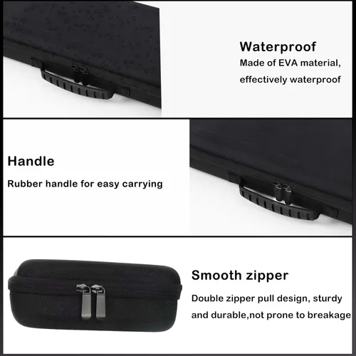 Miniatura 4 de Funda de viaje rígida compatible con Dyson Airstraight HT01 alisador de pelo y fuente de alimentación, funda de transporte impermeable y a prueba