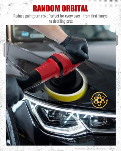 Miniatura 10 de AVID POWER Pulidora de Buffer de Doble Acción para Automóvil, Pulidora Orbital de 6 Pulgadas para Detallado de Automóviles con 6 Velocidades