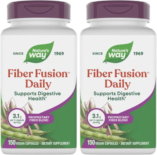 Miniatura 8 de Nature's Way Fiber Fusion Daily, cápsulas de cáscara de psyllium con salvado de avena, goma guar, pectina, apoyo para la salud digestiva*, veganas