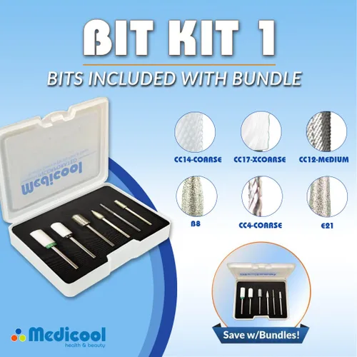 Miniatura 4 de Medicool Pro Power 20K - Taladro de uñas eléctrico portátil de 20 K, máquina profesional de 20,000 RPM para manicura y pedicura con kit de brocas, 1