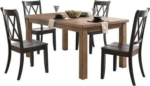Miniatura 7 de Lexicon Janina - Juego de 2 sillas de comedor modernas de granja, juego de 2, madera maciza, respaldo cruzado, para cocina tradicional moderna Verde