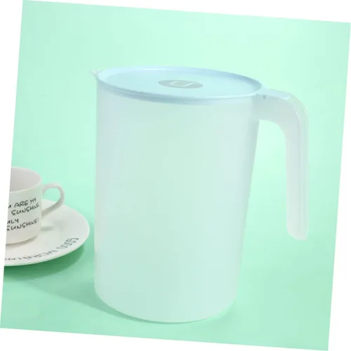 Miniatura 7 de Mikinona Jarra de agua de plástico Jarra de bebida Lidspot Apertura grande para fácil recarga azul