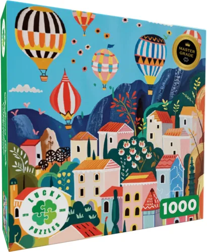 Miniatura 2 de Lucky Puzzles - Rompecabezas de 1000 piezas para adultos Hermoso rompecabezas de arte popular de globos aerostáticos de Turquía y formaciones