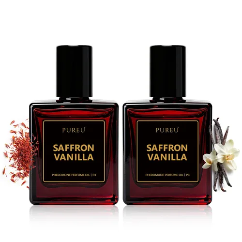 Miniatura 14 de PUREU Perfumes de feromonas para mujer, perfume de vainilla azafrán de larga duración, perfume de feromonas de 0.34 onzas líquidas/0.3 fl oz
