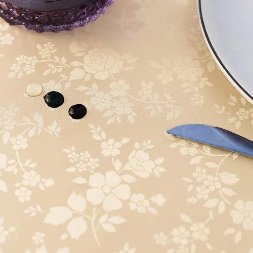 Miniatura 6 de Jeloris Mantel de Vinilo Impermeable, Mantel Redondo de Plástico Resistente, Cubierta de Mesa de Vinilo Limpiable a Prueba de Derrames y Aceite