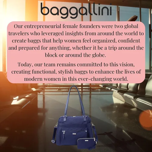 Miniatura 8 de Baggallini Overnight Expandable Laptop Tote with RFID Phone Wristlet Azul marino