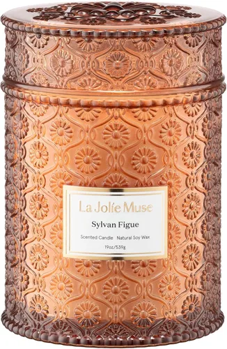 Miniatura 15 de LA JOLIE MUSE Vela de vainilla y coco – Coco, freesia y vainilla Vela de mecha de madera grande de 19 oz Cera de soja natural 90 horas de Isla