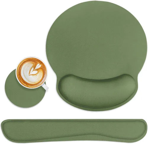 Miniatura 28 de Britimes Juego de alfombrillas ergonómicas para mouse con reposamuñecas, cielo nocturno abstracto, base de goma antideslizante, soporte para muñeca