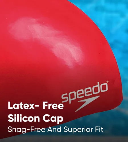 Miniatura 2 de Speedo Gorra de natación de silicona moldeada lisa para jóvenes