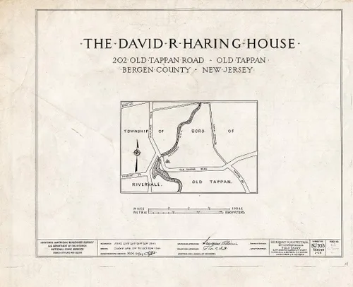 Historic Pictoric : Blueprint HABS NJ,2-TAPO,4- (hoja 0 de 13) - David R. Haring House, 202 Old Tappan Road, Old Tappan, Bergen County, NJ 30 x 24