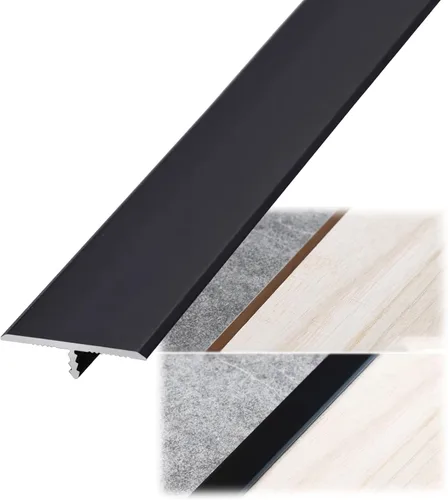 Miniatura 21 de Tira de transición de suelo de aluminio con moldura en T, para garaje, laminado a vinilo, tira de umbral de borde de puerta, para porche, entrada