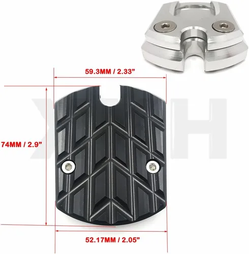 Miniatura 6 de XKH - Soporte lateral para placa de expansión para YAMAHA XMAX 125/250/300, color plateado