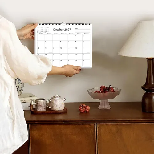 Miniatura 6 de Calendario pequeño de pared 2026 – Mini calendario 2026-2027 de enero de 2026 a junio de 2027, calendario pequeño de 18 meses con papel premium, 6 x