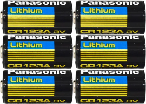 Panasonic Batería de litio CR123 CR123A de 3 V, 6 unidades (paquete de 1)