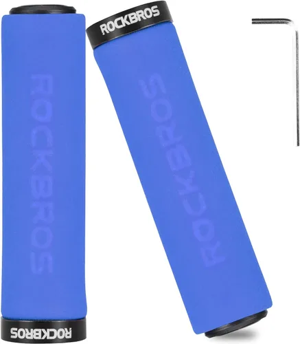 Miniatura 6 de ROCKBROS Pedales de bicicleta de montaña Rodamiento compuesto de nylon 9/16 "MTB Pedales de bicicleta con plataforma plana ancha azul