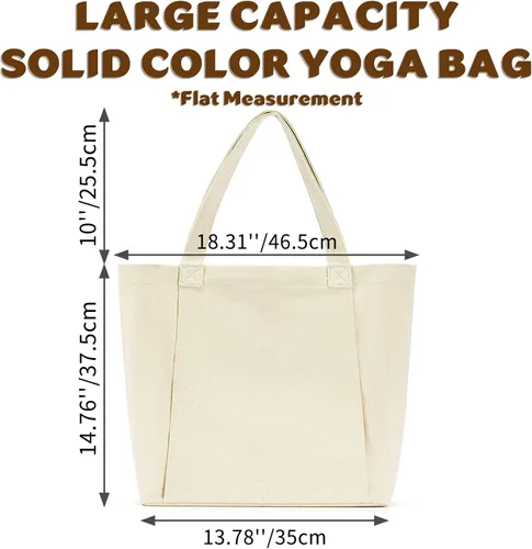 Miniatura 6 de Portador de Esterilla de Yoga, Bolsa de Gimnasio Con Soporte para Esterilla de Yoga, Bolsa de Lona para Mujer Con Correa para el Hombro Para Off