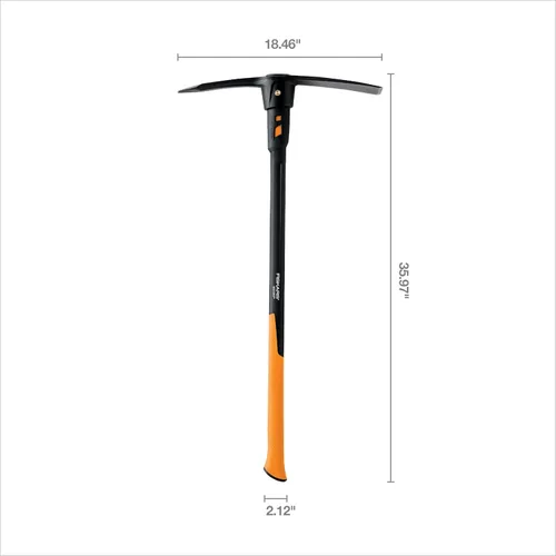 Miniatura 2 de Pico y azada Pro IsoCore de Fiskars de doble extremo con reducción de golpes, 36 pulgadas.