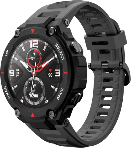 Miniatura 10 de Sunter Pulsera deportiva compatible con amazfit t-rex, correa de silicona suave de repuesto compatible con amazfit t-rex Smart Fitness Watch Verde