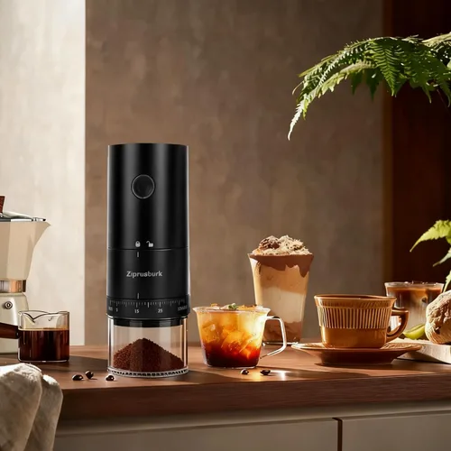 Miniatura 6 de First Grind - Molinillo de café recargable mientras se carga, molienda 1.7 veces más rápida con molinillo de café eléctrico portátil con 38 ajustes