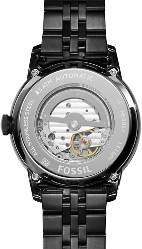 Miniatura 4 de Fossil - Reloj de pulsera automático y mecánico de estilo Townsman en acero inoxidable para hombre Negro