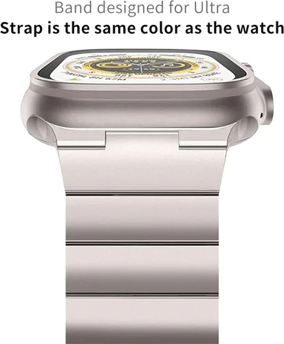 Miniatura 3 de Correa de acero inoxidable para Apple Watch Ultra Band 1.929 in, correa de metal para iWatch 8 Ultra 1.929 in Series Banda de reloj de gama alta