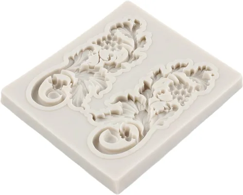 Miniatura 3 de Moldes barrocos de silicona para decoración de pasteles, decoración de cupcakes, pasta de goma de chocolate, pasta de caramelo y arcilla polimérica