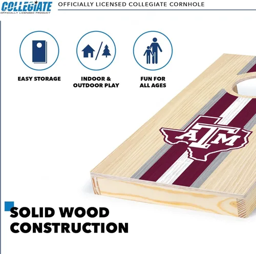 Miniatura 3 de Wild Sports College - Juego de cornhole de madera maciza de 1 x 2 pies con impresión directa HD gráficos del equipo, tamaño de viaje