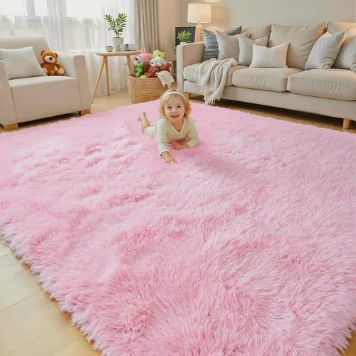 Miniatura 93 de Alfombras circulares súper suaves para niñas, castillo de princesa, tienda de campaña de 5 diámetros, alfombras circulares de área para dormitorio